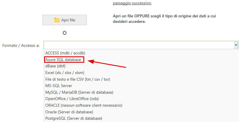 Origine dati Azure SQL