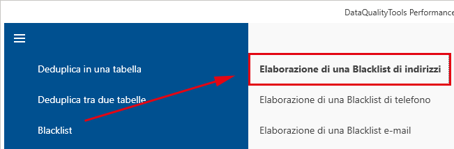 Universalabgleich Elaborazione di una Blacklist Email