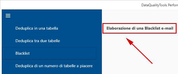 Universalabgleich Elaborazione di una Blacklist Email