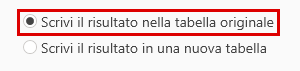 In der Ursprungstabelle anreichern Arricchire nella tabella di origine