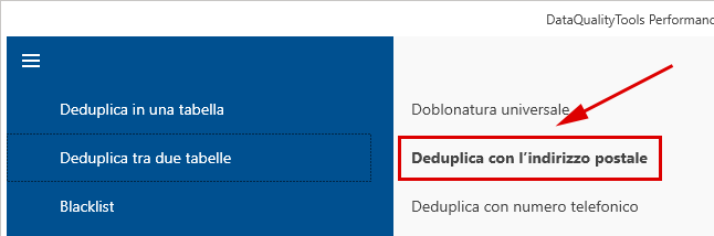 Confronto tramite indirizzo postale