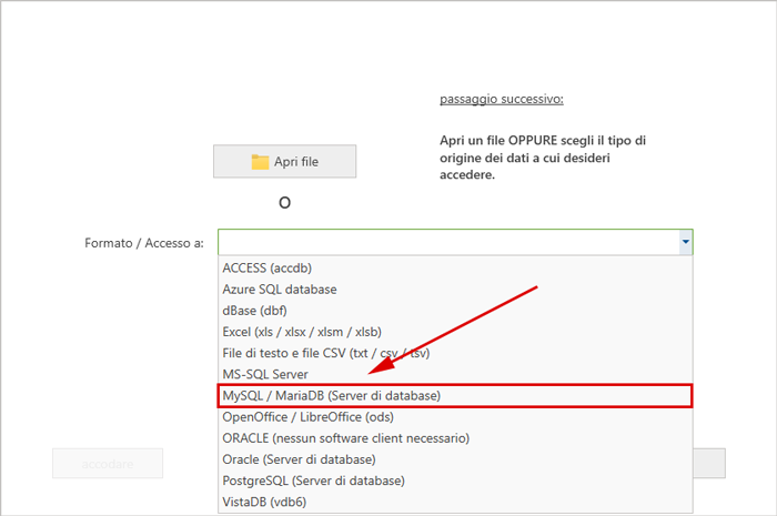 Tabelle hinzufügen, MySQL Aggiungi tabella, MySQL