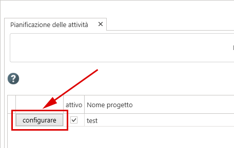 Pianificare l'attività - configurare