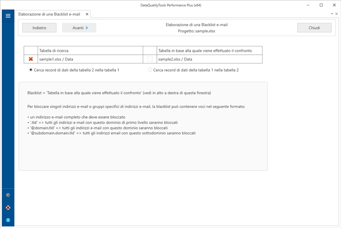 Elaborazione di una Blacklist E-Mail