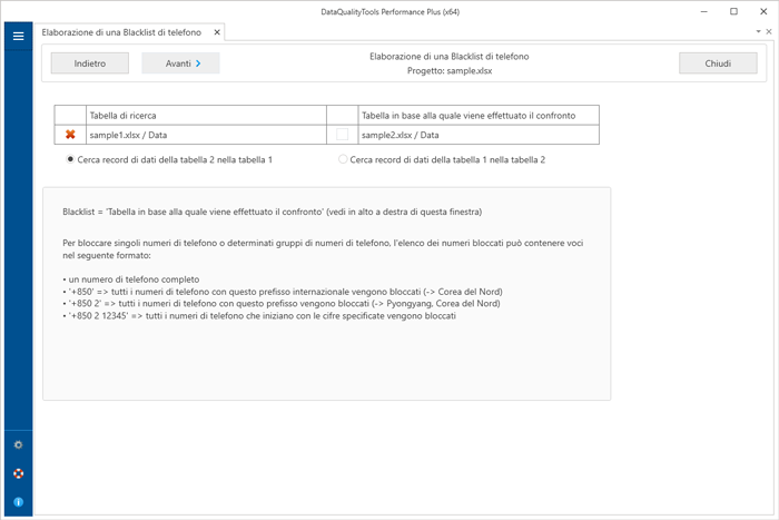 Elaborazione di una Blacklist di telefono