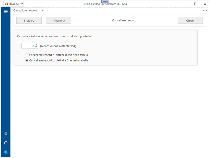 Cancellare i record